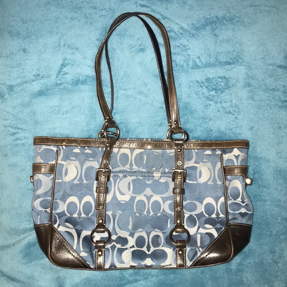 Coach Optic Signature blue purse